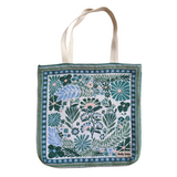 Dahlia Green Rug & Tote Bag