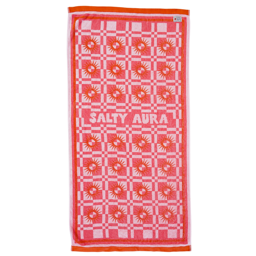 Salty Aura Sun Towel Pink