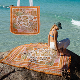 Dahlia Rug and Tote Bag