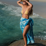 Blue Hibiscus Sarong