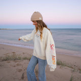 Salty Aura Pink Embroidery Jumper