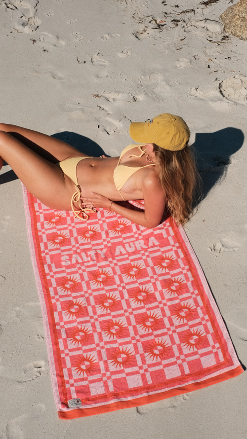Salty Aura Sun Towel Pink