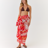Red Hibiscus Sarong