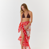Red Hibiscus Sarong