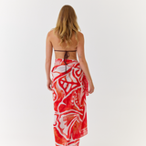 Red Hibiscus Sarong