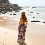 Brown Hibiscus Sarong