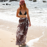 Brown Hibiscus Sarong
