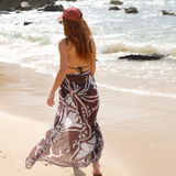 Brown Hibiscus Sarong