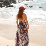Brown Hibiscus Sarong