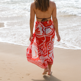 Red Hibiscus Sarong