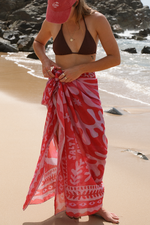 Red Solace Sarong