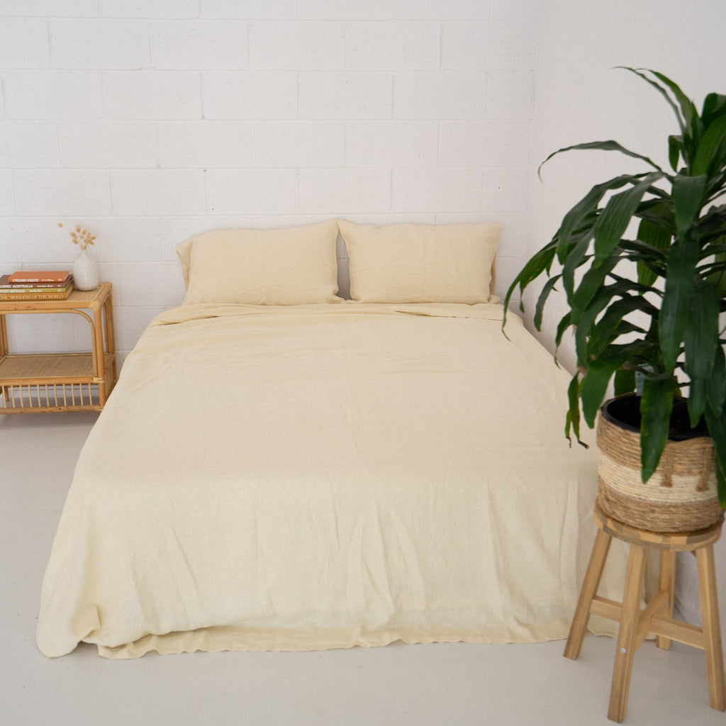 Natural White Hemp Fitted Sheet